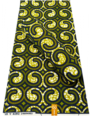 African Veritable Polycotton Ankara Print- Dark-blue, Army-green, Olive-green, Black, Off-white