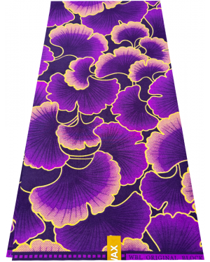 Best Quality Cotton Poly Blend Guaranteed Wax Prints -Purple-yam, Ivory-cream, Plum