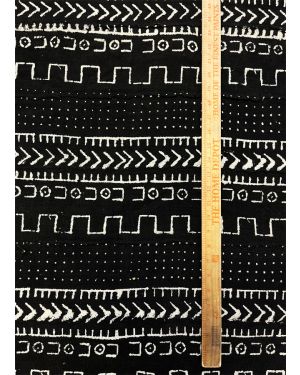 Authentic Vintage Mali Mud Cloth- Black, and White