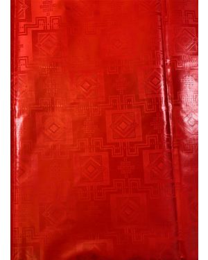 B179-RED, Guinea brocade, Bazin riche fabric by the yard/ Red African –  Tess World Designs