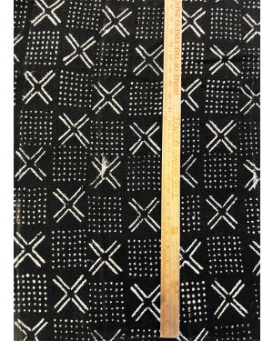 Authentic  Vintage  Mali  Mud Cloth- Black, and White