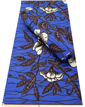 Exclusive Design Cotton Blend Wax Print- Royal-Blue, Dark-Blue, Black, 