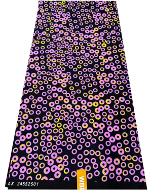 Exclusive Design Cotton Blend Wax Print- Purple, Pink ,Lilac, Yellow, Brown