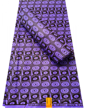 Exclusive Design Cotton Blend Wax Print- Purple