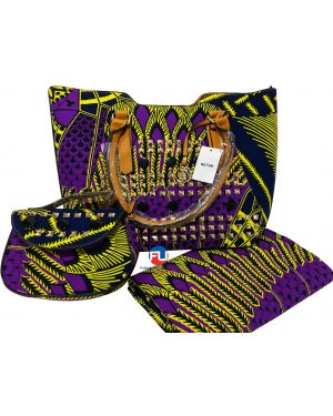 african wax print bag set