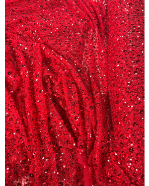 Heavy Beaded with sequin Lace in Red Color