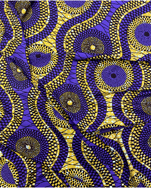 African Print Fabric  in Spandex  4 Way Stretch Jersey Fabric 
