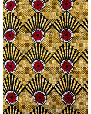 African  Wrapper Wax Print- Red, Black, White, Amber