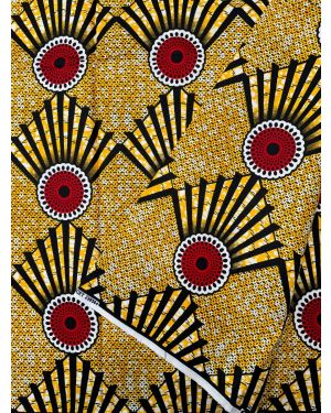 African  Wrapper Wax Print- Red, Black, White, Amber