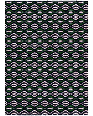 Guaranteed Poly Blend  Wax Prints - Green, Blush, Dark-blue, Black, White