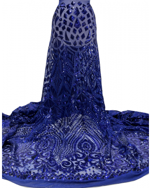 Bright Royal Blue Sequin for Bridal Grown